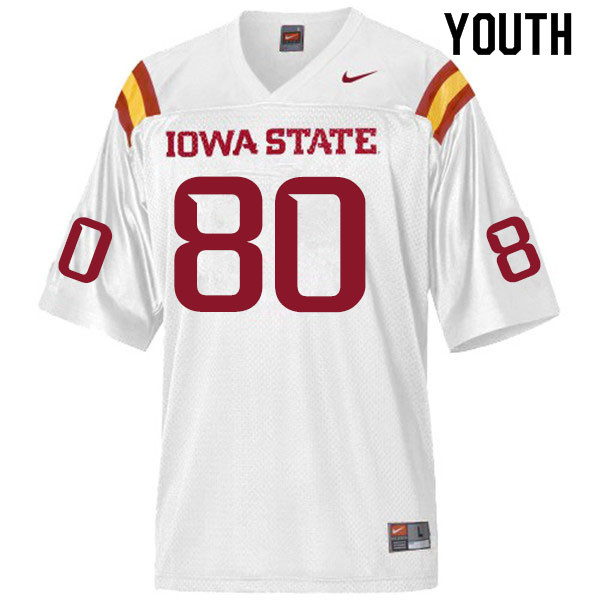 Iowa State Cyclones Youth #80 Skylar Loving-Black Nike NCAA Authentic White College Stitched Football Jersey AL42B82GG